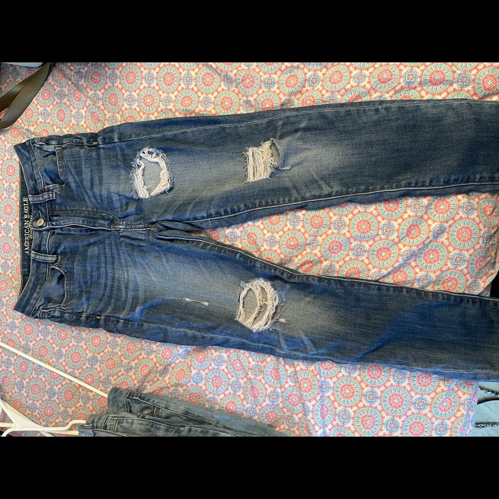 American Eagle ripped jeans , ankle